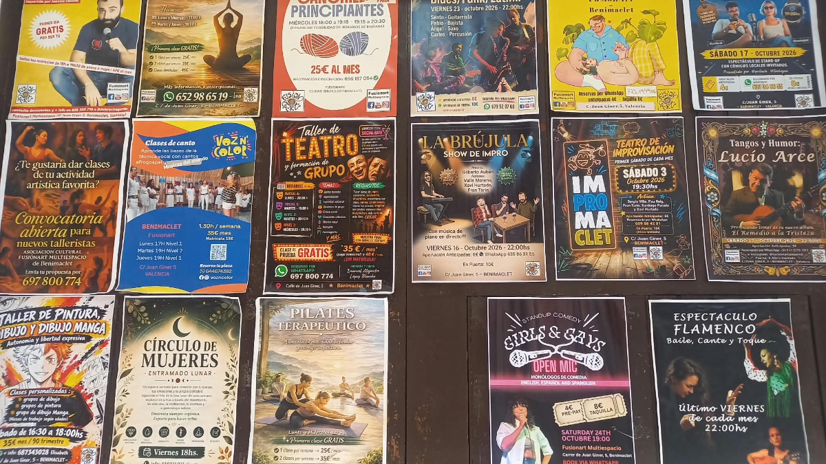 Posters, some possibly made by AI